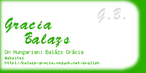 gracia balazs business card