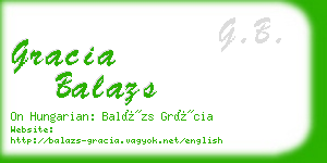 gracia balazs business card